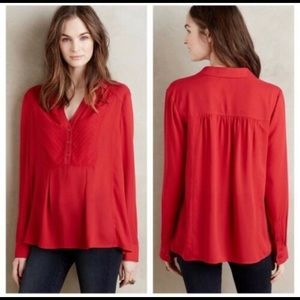 Anthropologie Maeve De Stijl red blouse